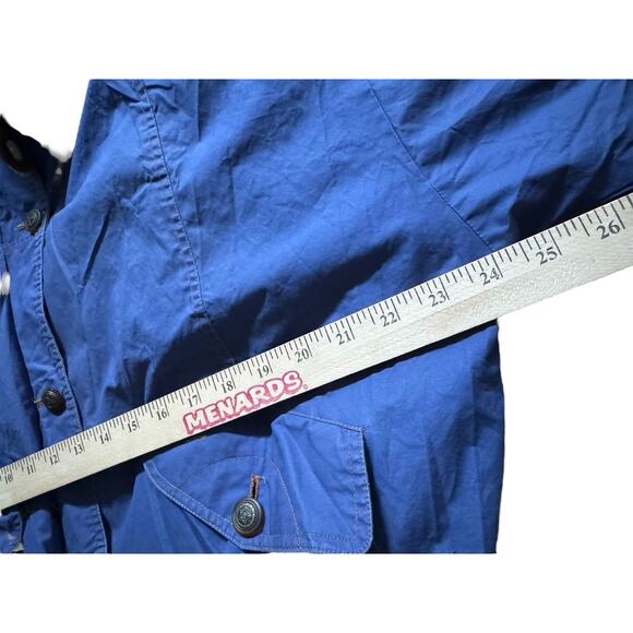 VTG London Fog Classic Parka Type Jacket X-Small Regular Blue Missing Button XS - Picture 5 of 7